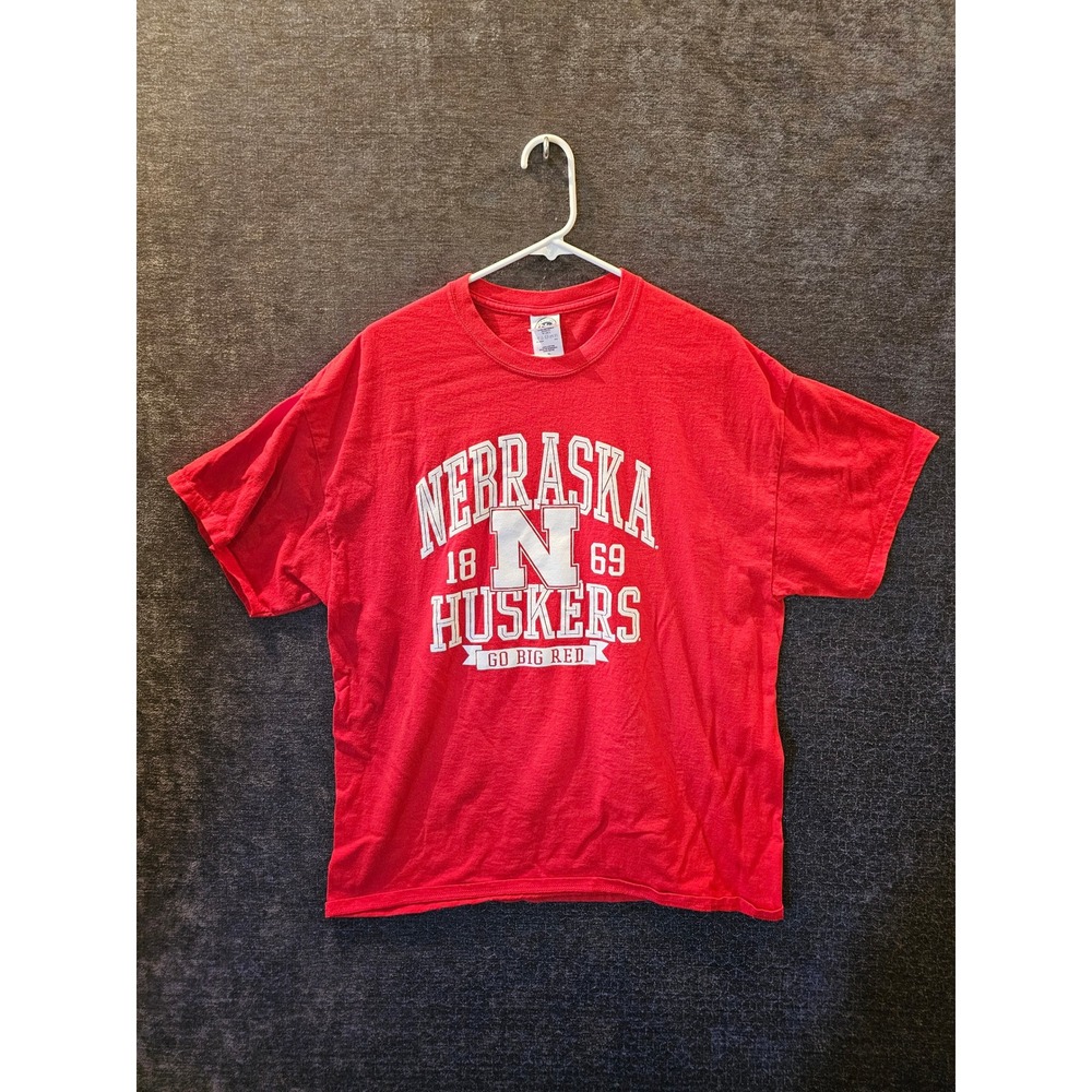 Nebraska Huskers 1869 Go Big Red T Shirt Mens XL Red New Agenda By Perrin